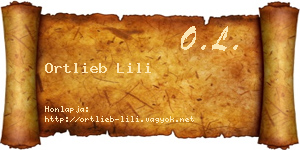 Ortlieb Lili névjegykártya